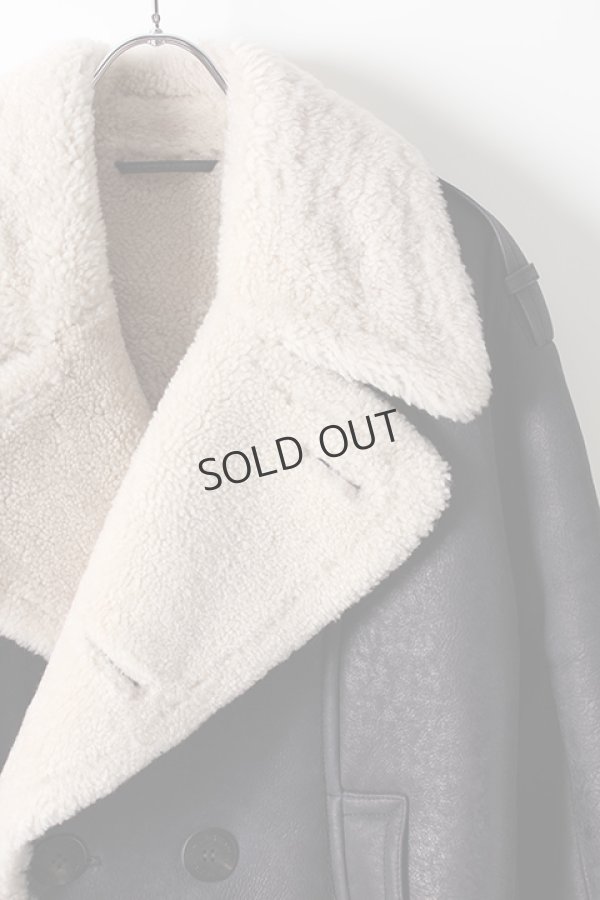 画像3: {SOLD}Neil Barrett ニールバレット VINTAGE NABUK SHEARLING PEA COAT{BPE562-H708-514-AHA} (3)