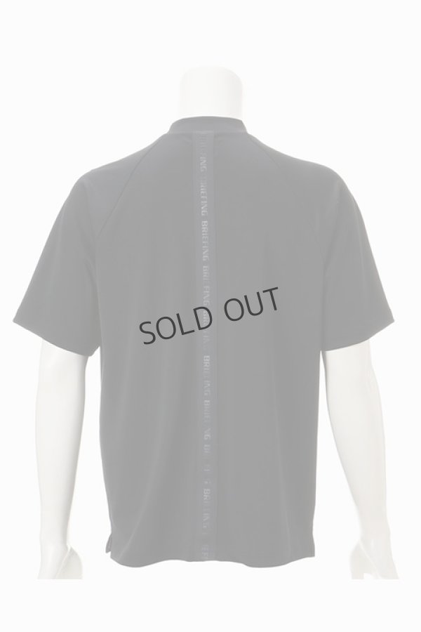 画像2: {SOLD}ブリーフィング ゴルフ BRIEFING MEN'S BACK LOGO LINE MOCK NECK(リラックスフィット){-BDA} (2)