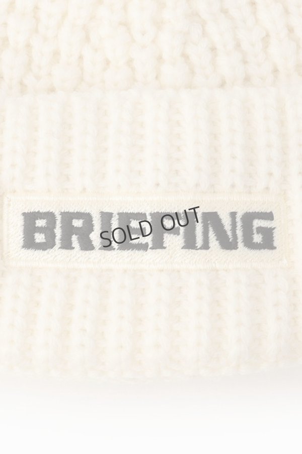 画像2: {SOLD}ブリーフィング ゴルフ BRIEFING WR WOOL KNIT PATCH LOGO BEANIE{-BDA} (2)