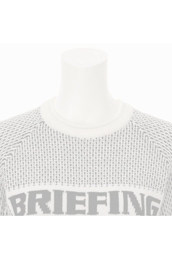 画像3:  {SOLD} ブリーフィング ゴルフ BRIEFING WOMEN'S MERINO WOOL LOGO CREWNECK KNIT{-BDA} (3)