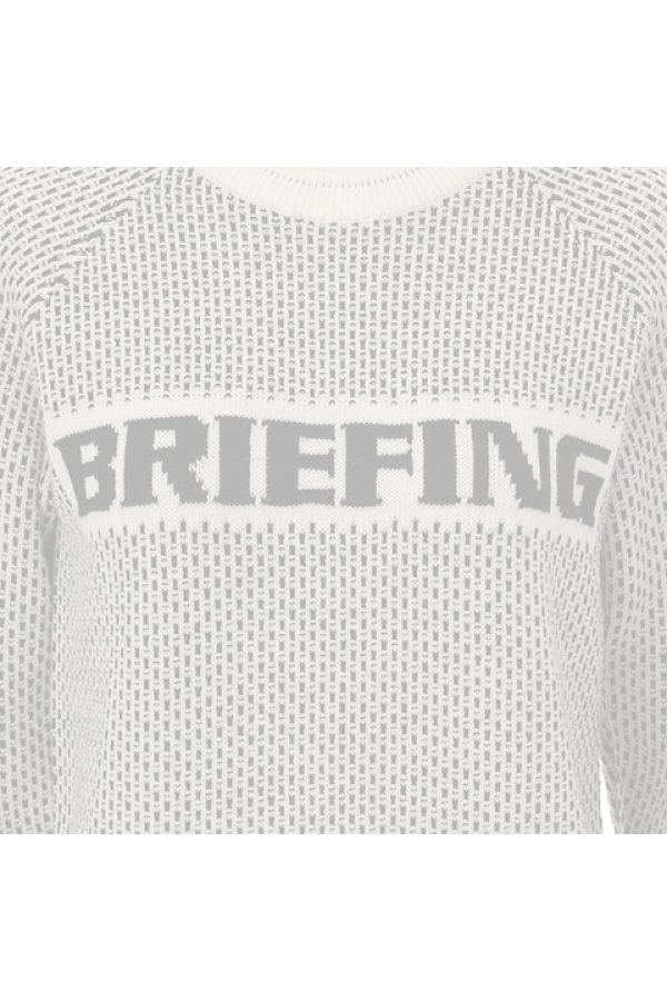 画像4:  {SOLD} ブリーフィング ゴルフ BRIEFING WOMEN'S MERINO WOOL LOGO CREWNECK KNIT{-BDA} (4)