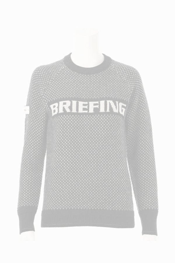画像1:  {SOLD} ブリーフィング ゴルフ BRIEFING WOMEN'S MERINO WOOL LOGO CREWNECK KNIT{-BDA} (1)