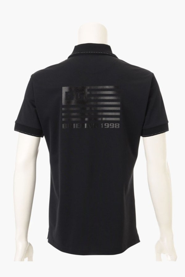 画像2: ブリーフィング ゴルフ BRIEFING MEN'S BG FLAG POLO{-BEA} (2)