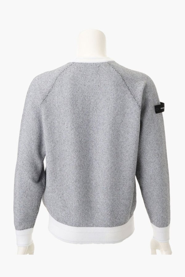 画像2: ブリーフィング ゴルフ BRIEFING MEN’S BIRDS EYE LOGO CREWNECK KNIT{-BEA} (2)