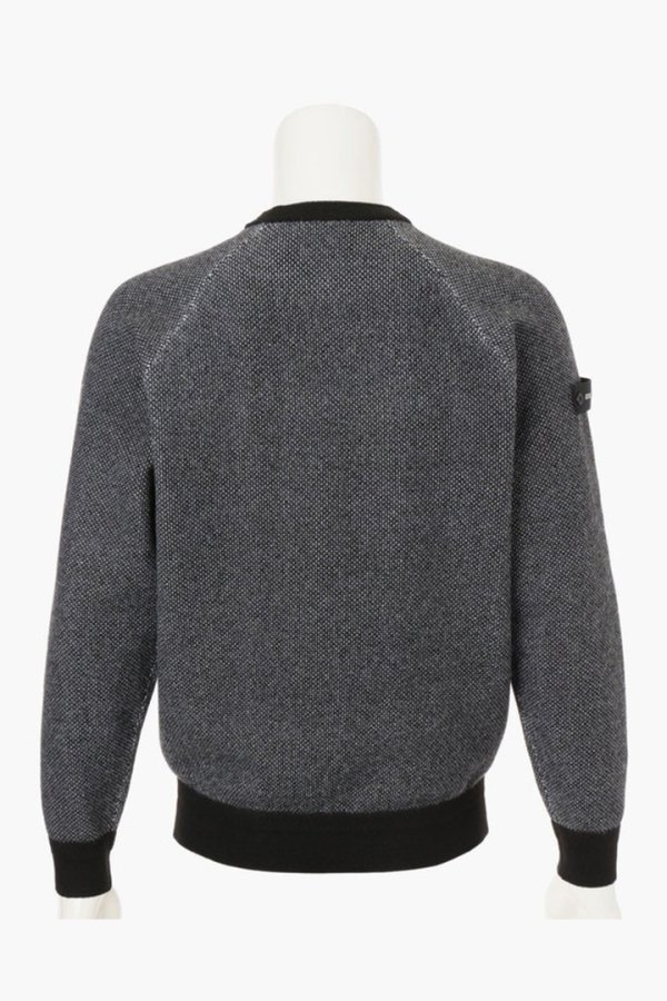 画像2: 【 10%OFF セール29,700円→26,730円】 ブリーフィング ゴルフ BRIEFING MEN’S BIRDS EYE LOGO CREWNECK KNIT{-BEA} (2)