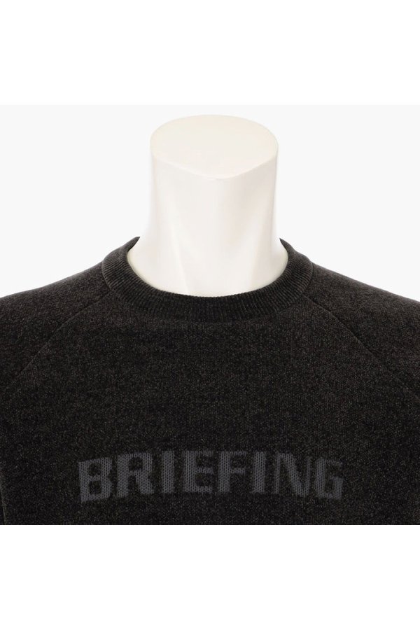 画像3: 【 20%OFF セール30,800円→24,640円】 ブリーフィング ゴルフ BRIEFING MEN’S MOLE YARN LOGO CREWNECK KNIT{-BEA} (3)