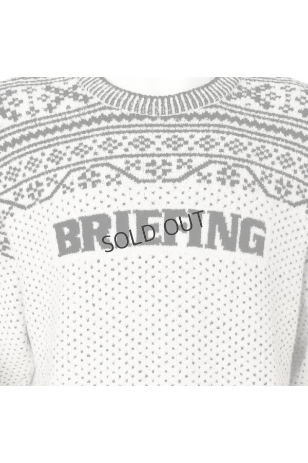 画像4: ブリーフィング ゴルフ BRIEFING HOL MEN’S FAIR ISLE CREWNECK KNIT{-BEA} (4)