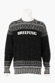 画像1: ブリーフィング ゴルフ BRIEFING HOL MEN’S FAIR ISLE CREWNECK KNIT{-BEA} (1)