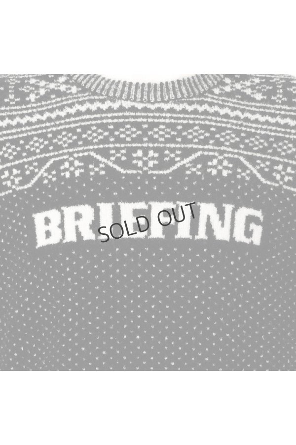 画像4: ブリーフィング ゴルフ BRIEFING HOL MEN’S FAIR ISLE CREWNECK KNIT{-BEA} (4)