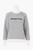 画像1: {SOLD}ブリーフィング ゴルフ BRIEFING WOMEN’S BIRDS EYE LOGO CREWNECK KNIT{-BEA} (1)