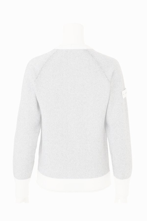 画像2:  {SOLD} ブリーフィング ゴルフ BRIEFING WOMEN’S BIRDS EYE LOGO CREWNECK KNIT{-BEA} (2)