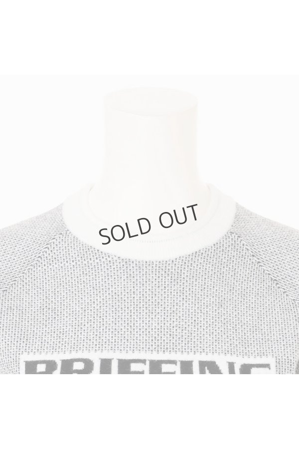 画像3: {SOLD}ブリーフィング ゴルフ BRIEFING WOMEN’S BIRDS EYE LOGO CREWNECK KNIT{-BEA} (3)