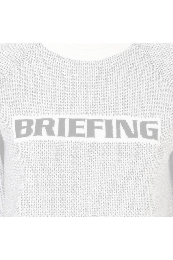 画像4:  {SOLD} ブリーフィング ゴルフ BRIEFING WOMEN’S BIRDS EYE LOGO CREWNECK KNIT{-BEA} (4)
