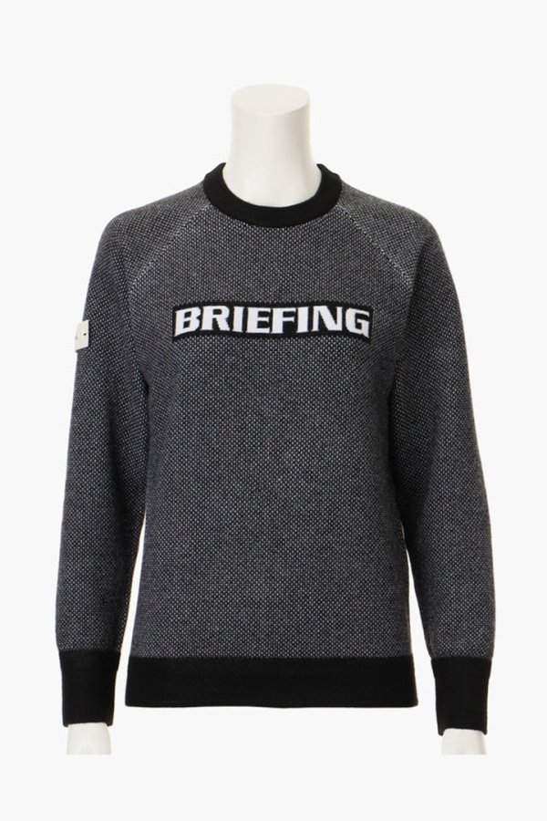 画像1: 【 10%OFF セール29,700円→26,730円】 ブリーフィング ゴルフ BRIEFING WOMEN’S BIRDS EYE LOGO CREWNECK KNIT{-BEA} (1)
