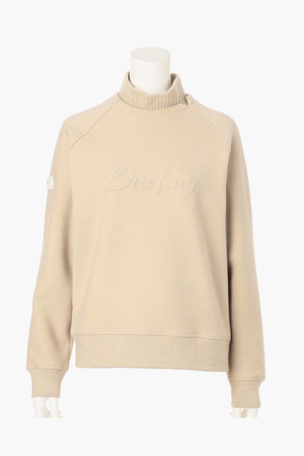 画像1: 【 20%OFF セール39,600円→31,680円】 ブリーフィング ゴルフ BRIEFING HOL WOMEN’S STITCH LOGO FAKE LAYERED HIGHNECK{-BEA} (1)