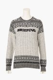 画像1: {SOLD}ブリーフィング ゴルフ BRIEFING HOL WOMEN’S FAIR ISLE CREWNECK KNIT{-BEA} (1)