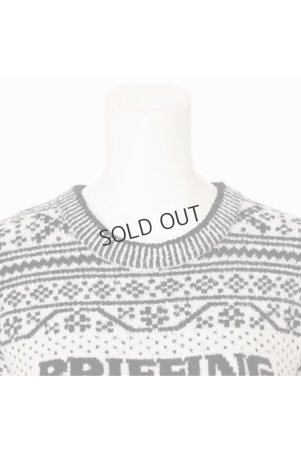 画像3: {SOLD}ブリーフィング ゴルフ BRIEFING HOL WOMEN’S FAIR ISLE CREWNECK KNIT{-BEA} (3)