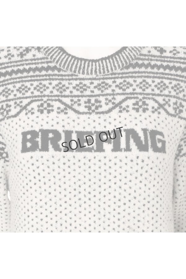 画像4: {SOLD}ブリーフィング ゴルフ BRIEFING HOL WOMEN’S FAIR ISLE CREWNECK KNIT{-BEA} (4)