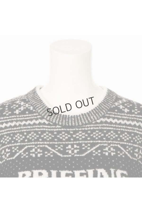 画像3: {SOLD}ブリーフィング ゴルフ BRIEFING HOL WOMEN’S FAIR ISLE CREWNECK KNIT{-BEA} (3)