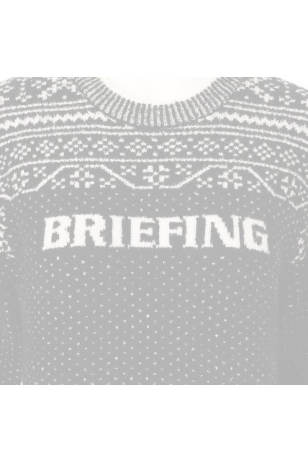 画像4:  {SOLD} ブリーフィング ゴルフ BRIEFING HOL WOMEN’S FAIR ISLE CREWNECK KNIT{-BEA} (4)