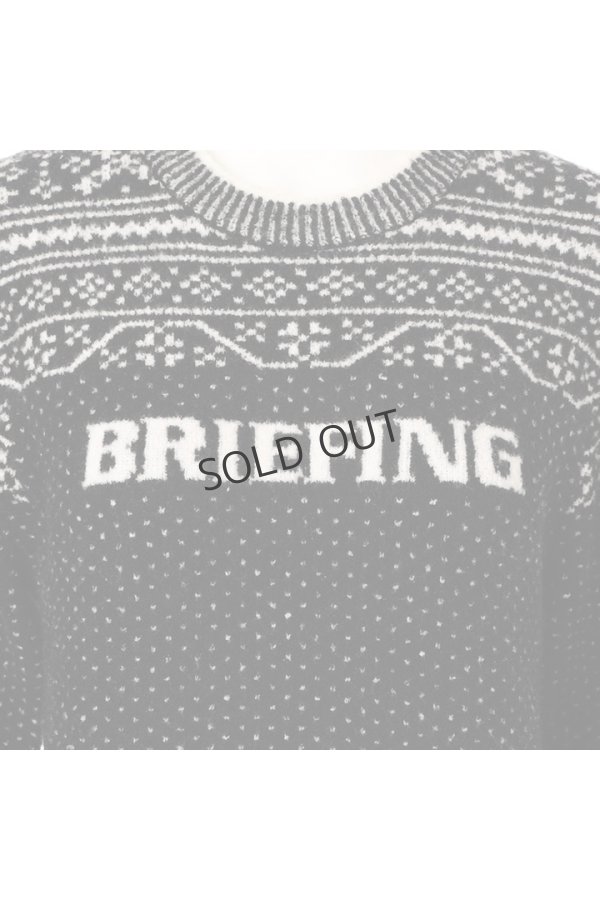 画像4: {SOLD}ブリーフィング ゴルフ BRIEFING HOL WOMEN’S FAIR ISLE CREWNECK KNIT{-BEA} (4)