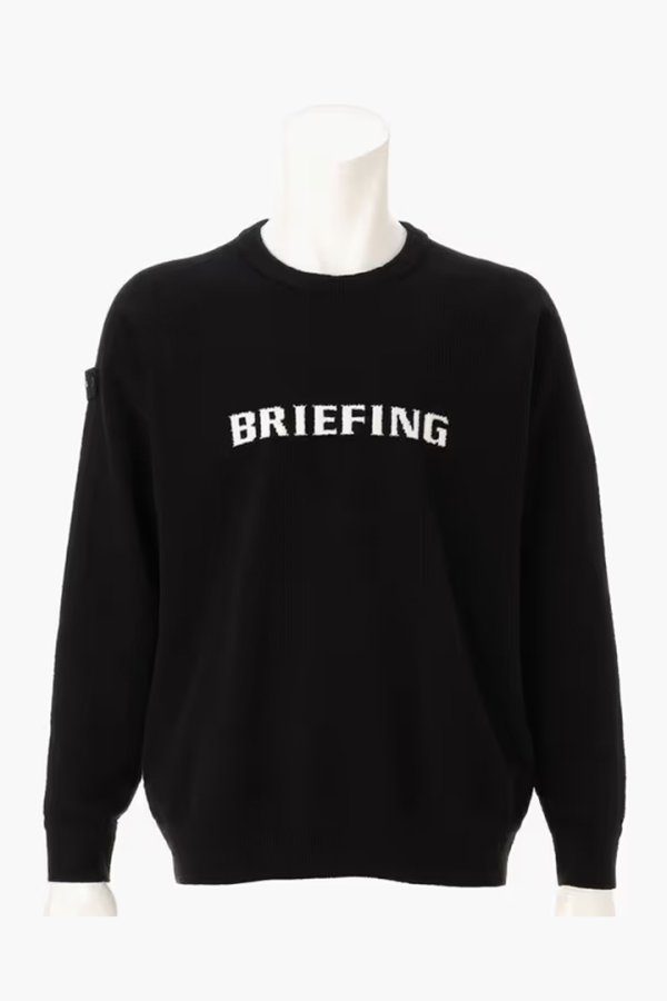 画像1: ブリーフィング ゴルフ BRIEFING MEN’S AIRY YARN KNIT CREWNECK{-BFA} (1)