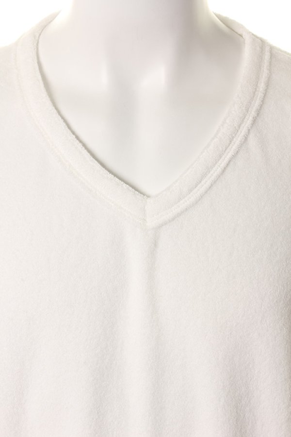 画像4: 【 30%OFF セール15,400円→10,780円】 T' ティー 【underbar Limited】TOP QUALITY "SUPIMA COTTON" AIRY PILE series V Neck Short Sleeve BIG(Y322){C03-UNDERBAR-WHT-AHS} (4)