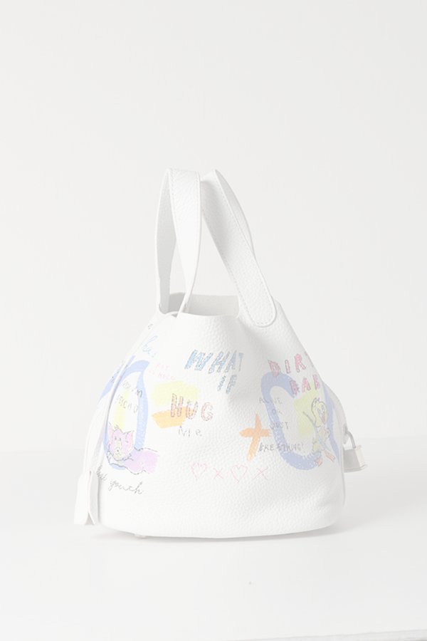 画像2:   guernika ゲルニカ Cube Bag / size S / White{GR-CB-3-BDA}{E-} (2)