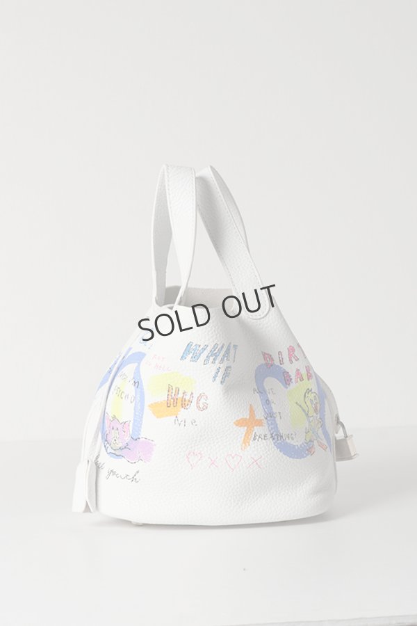 画像2: {SOLD}guernika ゲルニカ Cube Bag / size S / White{GR-CB-3-BDA}{E-} (2)