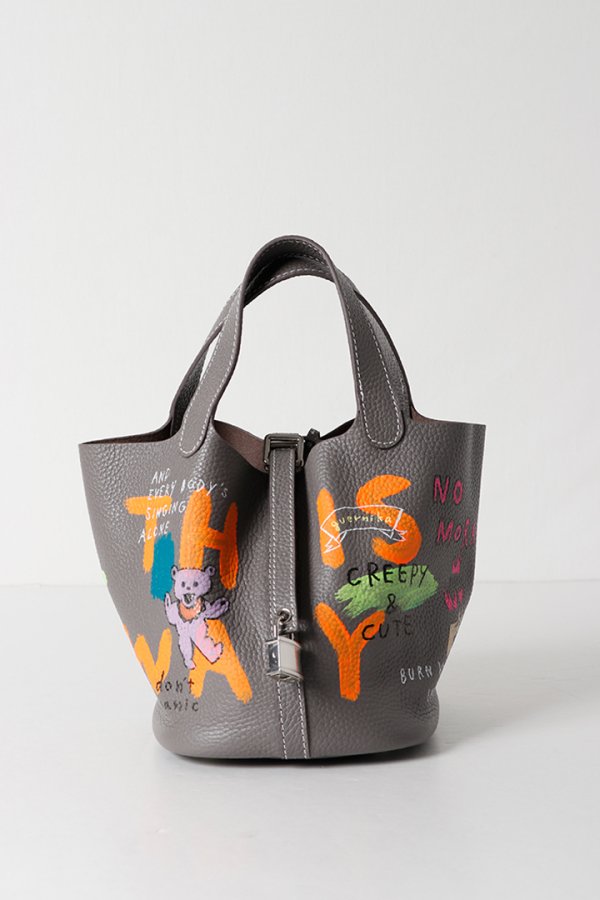 画像1: guernika ゲルニカ Cube Bag / size S / Gray{E-}{GR-CB-3-BFS} (1)