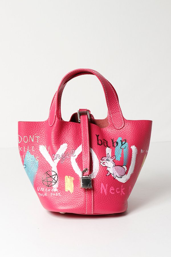 画像1: guernika ゲルニカ Cube Bag / size S / Vivid Pink{E-}{GR-CB-3-BFS} (1)