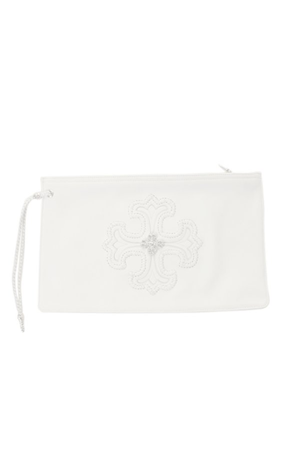 画像1:   CHROME HEARTS クロムハーツ フィリグリープラス フラットバッグ  クラッチバッグ {-AHS}  :CH-1801-02-F  (1)