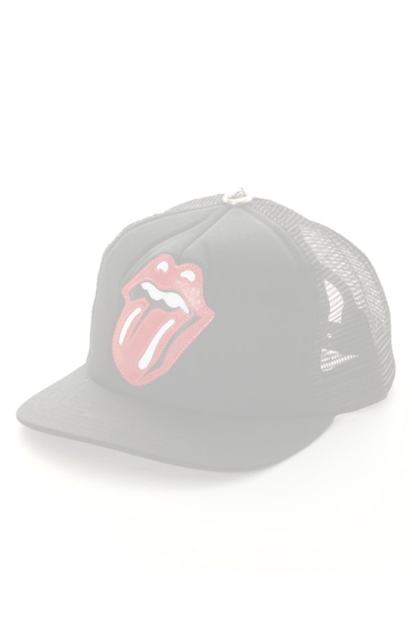 画像1:  {SOLD} CHROME HEARTS×The Rolling Stones クロムハーツ×ローリング・ストーンズ LIP&TONGUE（リップ＆タン） CAP {CH-1804-01-BLKRED-AHS}  :CH-1804-01-RED-F  (1)