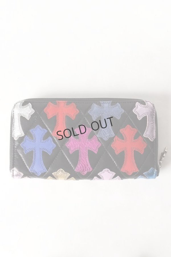 画像2: {SOLD}CHROME HEARTS クロムハーツ キルティング セメタリークロスパッチ ウォレット(B){-AHA} (2)