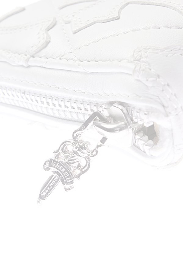 画像3:   CHROME HEARTS クロムハーツ クロスパッチセメタリーキルテッドレザーラウンドファスナーロングウォレット {CH-201602-03-WHT-AFS}  :CH-201602-03-W-F  (3)