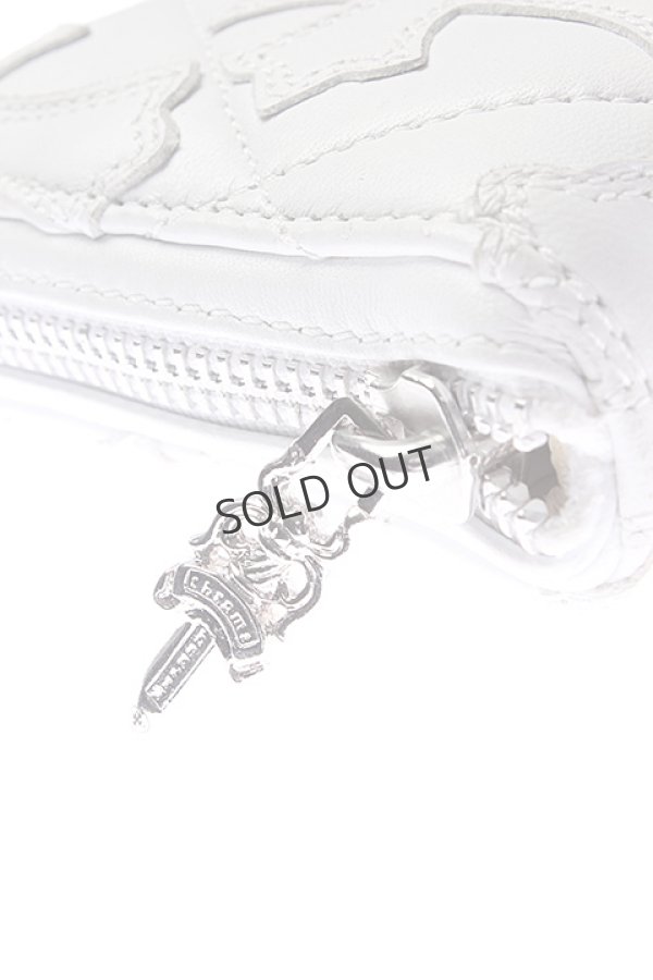 画像3: {SOLD}CHROME HEARTS クロムハーツ クロスパッチセメタリーキルテッドレザーラウンドファスナーロングウォレット{CH-201602-03-WHT-AFS} (3)