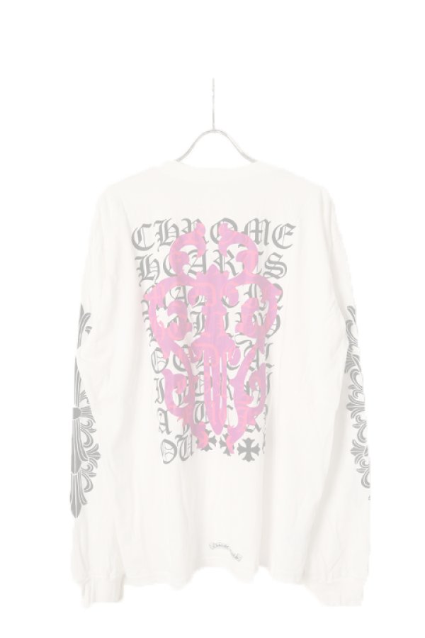 画像1:   CHROME HEARTS クロムハーツ ロングスリーブTシャツ {-BCS}  :CH-202306-03-WHT  (1)