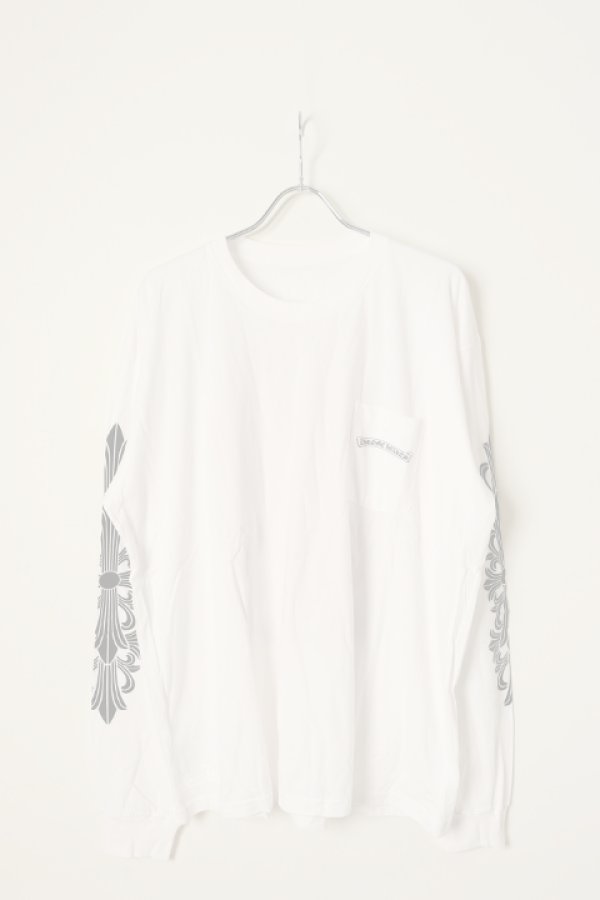 画像4:   CHROME HEARTS クロムハーツ ロングスリーブTシャツ {-BCS}  :CH-202306-03-WHT  (4)
