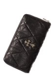 画像1: {SOLD}CHROME HEARTS クロムハーツ QUILTING CROSS(キルティングクロス) WALLET{CH-201706-02-BLK-AGS} (1)