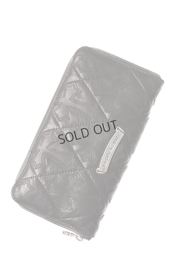 画像2: {SOLD}CHROME HEARTS クロムハーツ QUILTING CROSS(キルティングクロス) WALLET{CH-201706-02-BLK-AGS} (2)
