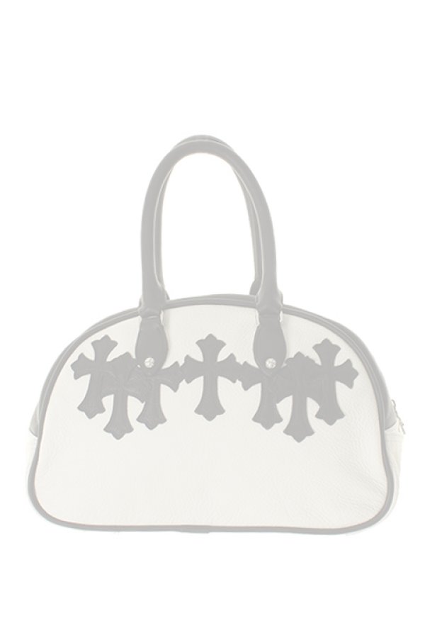 画像1:  {SOLD} CHROME HEARTS クロムハーツ CEMETERY CROSS(セメタリークロス) BOSTON BAG {CH-201706-07-WHT-AGS}  :CH20170607-WHT-F  (1)