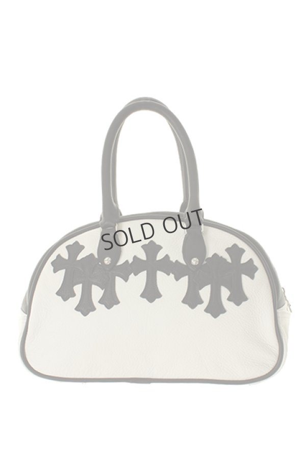 画像1: {SOLD}CHROME HEARTS クロムハーツ CEMETERY CROSS(セメタリークロス) BOSTON BAG{CH-201706-07-WHT-AGS} (1)