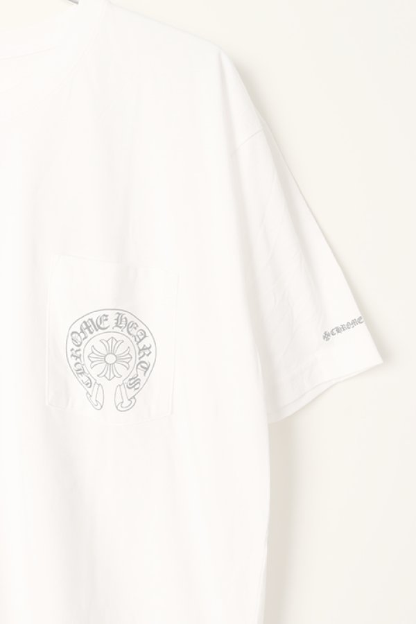 画像3:   CHROME HEARTS クロムハーツ クルーネックショートスリーブTシャツ {408129111WHT***763-BCA}  :CH202309-01-WHT  (3)