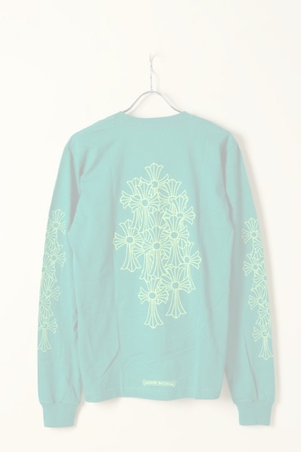 画像1:   CHROME HEARTS クロムハーツ セメタリークロス ロングスリーブTシャツ {-BCA}  :CH202312-01-GRN  (1)
