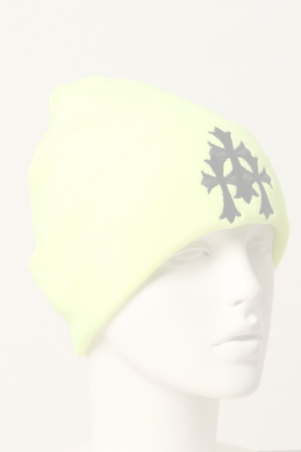 画像5:   CHROME HEARTS クロムハーツ ニットキャップ {304053702GNLXXX281-BDS}  :CH202402-03-LIME-F  (5)