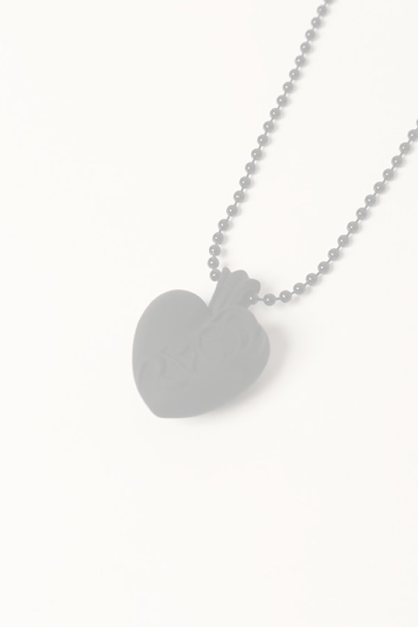 画像1:   CHROME HEARTS クロムハーツ ハートネックレス {-BDS}  :CH202403-20-BLK-F  (1)