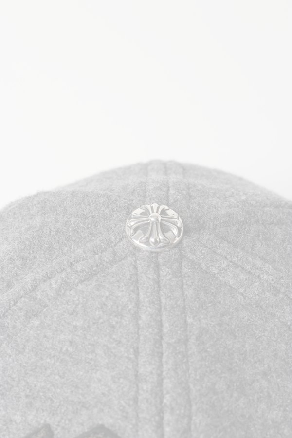 画像4:   CHROME HEARTS クロムハーツ ウール キャップ CHレザーパッチ {-BDA}  :CH202411-01-GRY-F  (4)