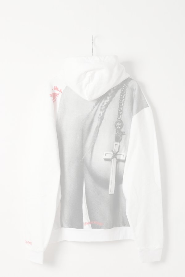 画像5:   CHROME HEARTS クロムハーツ ローリーリンスタークプルオーバーパーカー Laurie Lynn Stark Love You Photo Hoodie {408205573WHT***735-BES}  :CH202501-01-WHT-XL  (5)