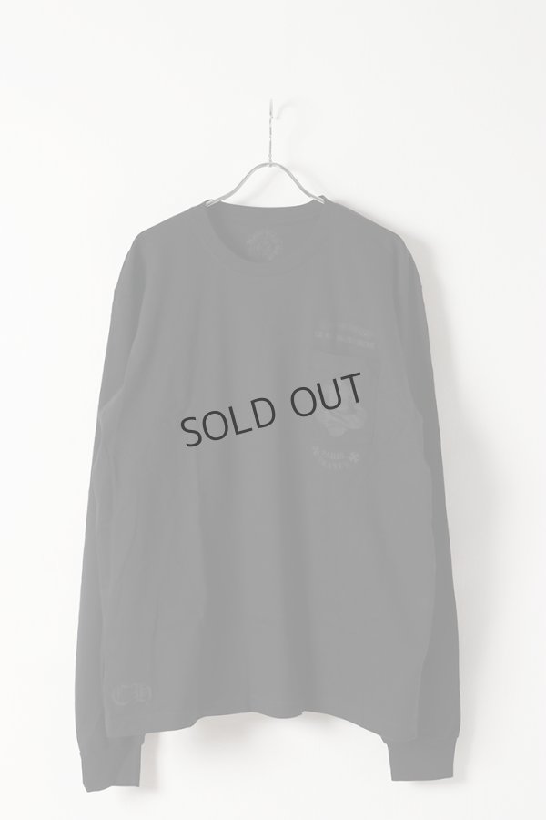 画像1: {SOLD}★海外買付 新品 インボイス付 CHROME HEARTS クロムハーツ 【パリ限定】BSフレアプリント長袖カットソー Paris 18 AV. Montaigne L/S Tee {408129112BLK***760-BES} (1)