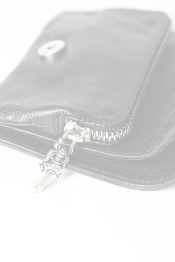 画像7:   CHROME HEARTS クロムハーツ ジョーイレザーウォレット Joey Leather Wallet {-BES}  :CH202501-06-BLK-F  (7)